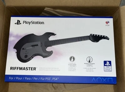 PDP RIFFMASTER Wireless Guitar Controller PlayStation PS5 PS4 Black SHIPS TODAY - Image 1 of 4