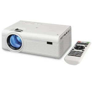 GPX Mini Bluetooth PROJECTOR PJ308W 1080p White USB Micro SD 150" Screen - Picture 1 of 9