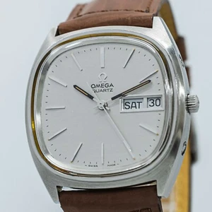 *NEAR MINT w/Case* Vintage OMEGA Seamaster Cal.1310 Quartz Push Crown 37mm Men's - Picture 1 of 18