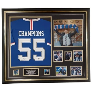 ** Rare STEVEN GERRARD of RANGERS Signed Photo with Shirt AUTORGRAHED Display** - Picture 1 of 3
