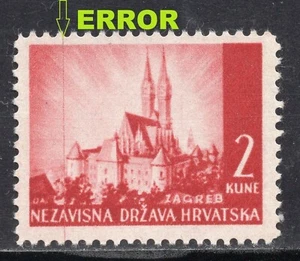 026 - CROATIA - NDH 1941 - ERROR - Landscopes - Mint no gum - Picture 1 of 2