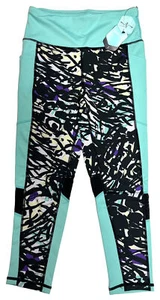LuLaRoe Rise Fearless kurze Fitness-Leggings #5028 - Design mit Grün - Small - Bild 1 von 3