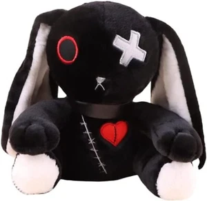 "Crazy Rabbit Plush Toy - Black, 11.8in - Halloween Scary Standing Doll" - Picture 1 of 6