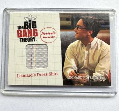 THE BIG BANG THEORY SWATCH CARD .AUTHENTIC  PIECE OF LEONARD’S DRESS SHIRT - Image 1 of 2