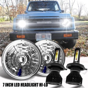 Par de faros redondos LED de 7 pulgadas Fit Suzuki Samurai SJ410 DRL haz alto x2 - Imagen 1 de 22
