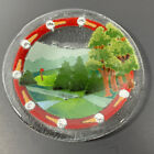 Peggy Karr Fused Glass Round  Golf Course Plate 6" in diameter