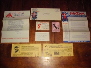 VINTAGE SHAZAM CAPTAIN MARVEL CLUB RARE DC SUPER HEROES FAN CLUB FAWCETT NM 1945 - Picture 1 of 24