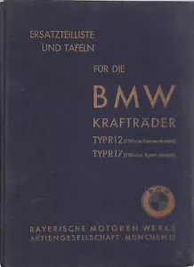 Motocicletas BMW ~ 750cc R12 Tour R17 Sport ~ 1 935 ~ LISTA DE PIEZAS DE REPUESTO Parts List - Imagen 1 de 5