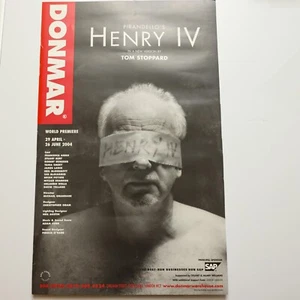 Vtg Donmar Henry IV Theatre Window Card Poster - Picture 1 of 2