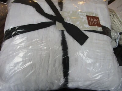 West Elm piel sintética cascada tiro blanco 47 X 60 nuevo con etiqueta Foto 1 de 3