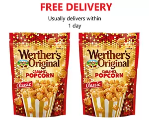 Werther's Original Caramel Popcorn Classic Caramel Flavour, 2x140 g - Picture 1 of 5