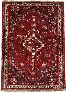 3'4X5 ft Vintage Style Red Tribal Oriental Rug Farmhouse Home Decor Carpet Wool - Picture 1 of 16