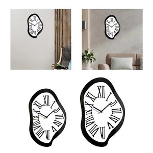 Melting Wall Clock Abstract Decor Fashion Decorative Wall Clock Distorted Clock - Picture 1 of 13