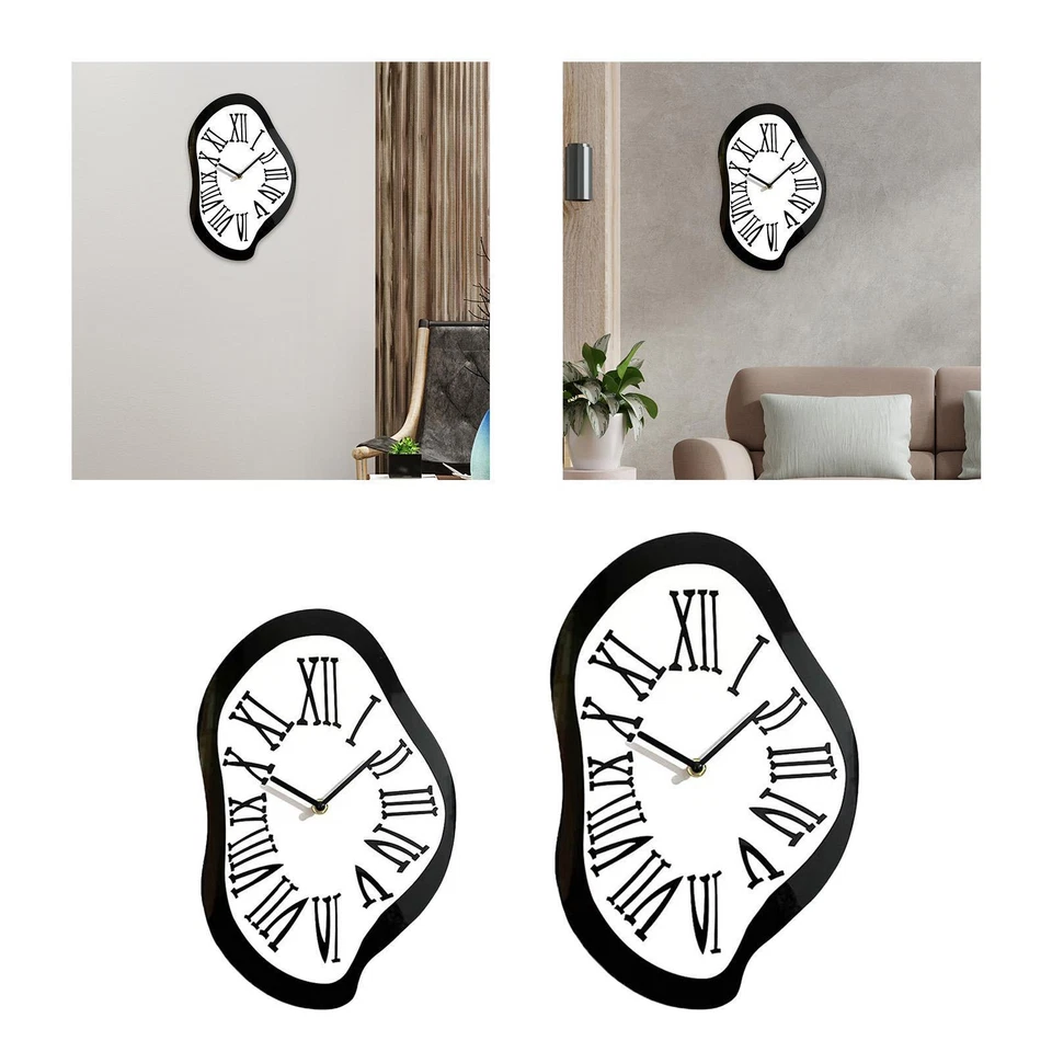 Melting Wall Clock Abstract Decor Fashion Decorative Wall Clock Distorted Clock - Image 1 of 1