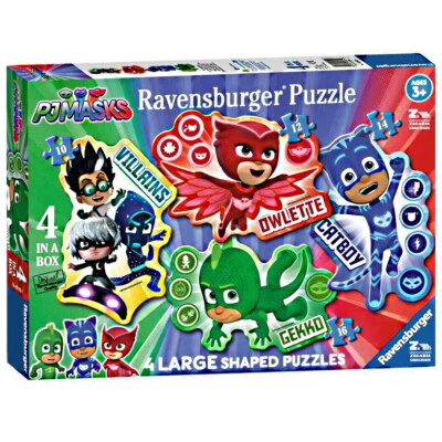 PUZZLE PER BAMBINI 4 IN 1 BOX PJ MUSK 4 LARGE SHAPED PUZZLES - Immagine 1 di 2
