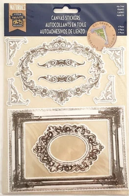 PEQUEÑA BICICLETA AMARILLA Naturals LONA COLOREABLE Pegatinas - MARCOS - 9 piezas Foto 1 de 2