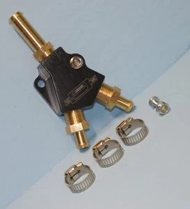 Two-Port Fuel Y-Block Billet Aluminum 3/8" Hose fit 2X4's Single line Holley - Bild 1 von 2