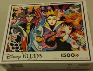 Disney Villains Collage 1500 Piece Puzzle Ceaco 32" x 24" - Complete - Picture 1 of 4