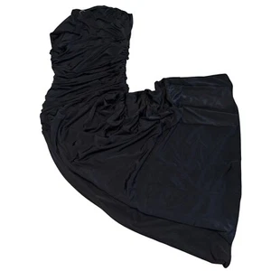 Abito midi Meshki Navanna asimmetrico aderente nero X-Small XS nuovo con etichette - Foto 1 di 9