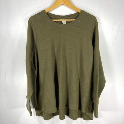 Camisa Duluth Trading Burly térmica manga larga cuello redondo verde oliva para mujer 2X Foto 1 de 4