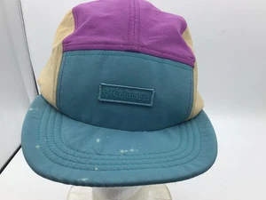 Vintage Columbia 5 Panel Mütze blau lila StrapBack Camping B3 - Bild 1 von 5