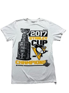 Reebok Pittsburgh Penguins 2017 Stanley Cup Champs Shirt Herren Small weiß -3480 - Bild 1 von 7