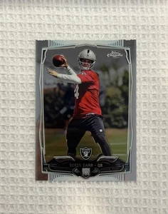 Base de tarjeta de novato Derek Carr Oakland Raiders 2014 Topps Chrome #115 - Imagen 1 de 10