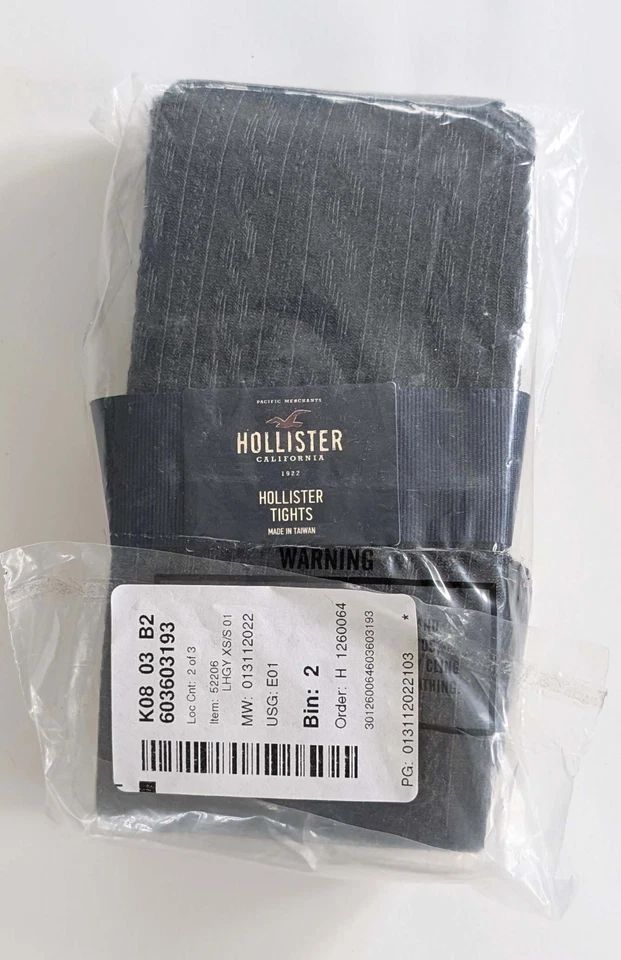 NUEVO con etiquetas Medias Hollister Para Mujer Pierna Suave Gris Oscuro Cálidas Talla XS/S Foto 1 de 1
