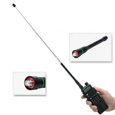 Antenna telescopica doppia banda VHF UHF per radio bidirezionale Baofeng UV-S9 UV-5R UV-82 - Immagine 1 di 4
