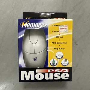 Memorex 3 Button PS/2 Ball Mouse, Wired Mechanical without UPC - Photo 1/2
