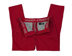 Men's Under Armour Pants Straight Leg Red Chino Tag Size 32 X 30 - Picture 1 of 11