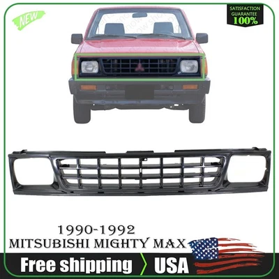 NEW Front Grille Painted Black Shell and Insert For 90-92 Mitsubishi Mighty Max Foto 1 de 4
