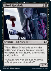 Hired Hexblade - Adventures in the Forgotten Realms #109/281 MTG Magic The Gathe - Picture 1 of 1