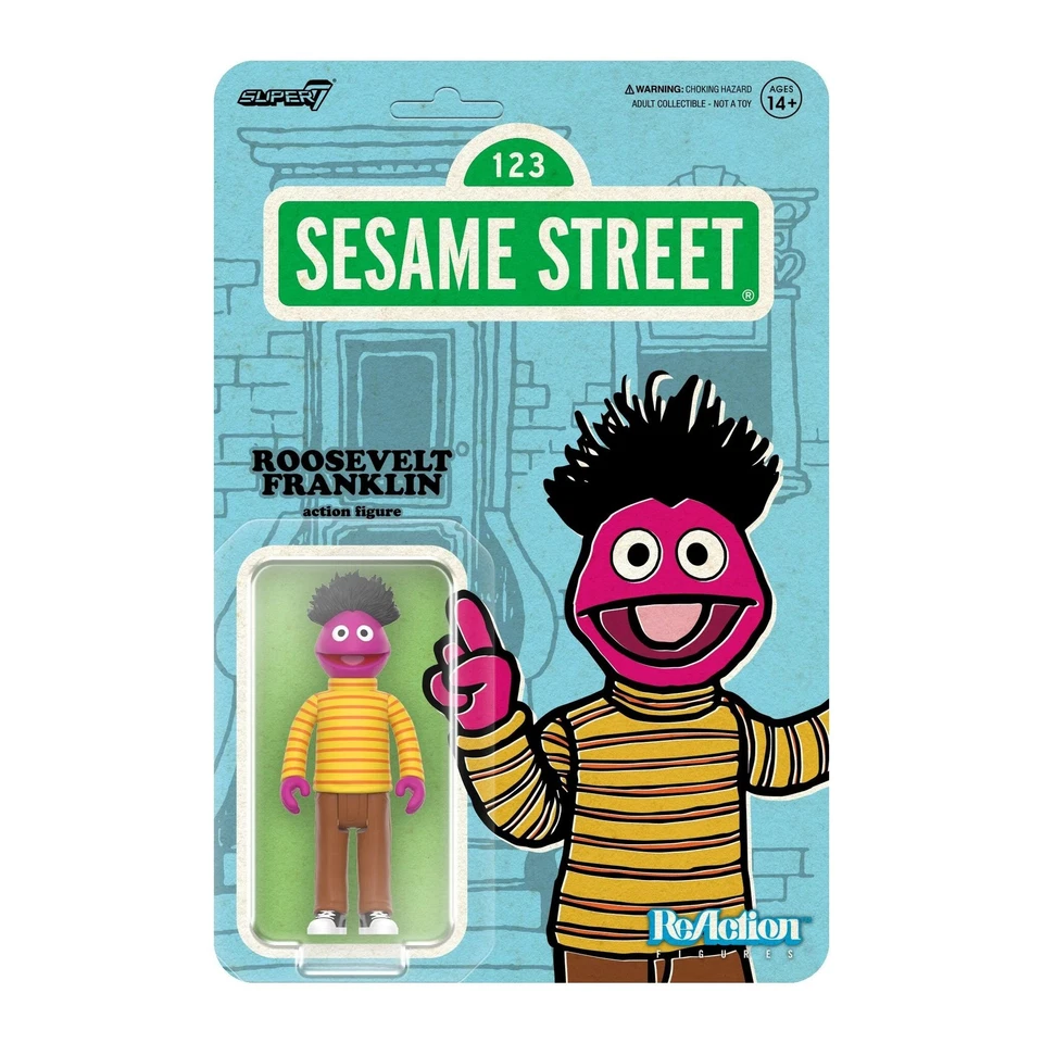 Figura de acción Sesame Street Roosevelt Franklin Super7 Reaction Foto 1 de 1