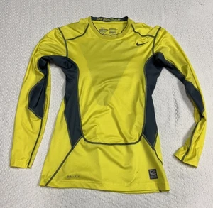 Maglia manica lunga Nike Pro Combat Compression giallo grigio taglia large - Foto 1 di 8