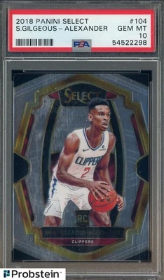 2018 Panini Select Premier Level Shai Gilgeous-Alexander #104 RC Rookie PSA 10 - Image 1 of 2