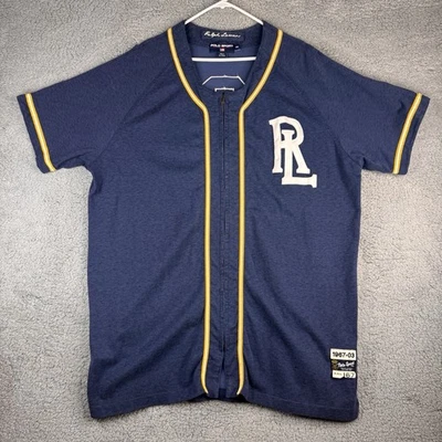 Polo Sport Ralph Lauren XXL Baseball Jersey Shirt Navy Blue Yellow RL 67 1987-03 - Image 1 of 4