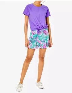 Neu mit Etikett Lilly Pulitzer Luxletic Carmelia Skort Multi Bananba Schlitz XL - Bild 1 von 8