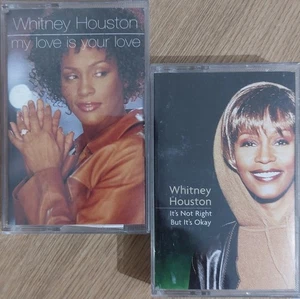 2 x WHITNEY HOUSTON Cassette SINGLES: NOT RIGHT BUT IT'S OKAY & MY LOVE IS YOUR - Picture 1 of 3