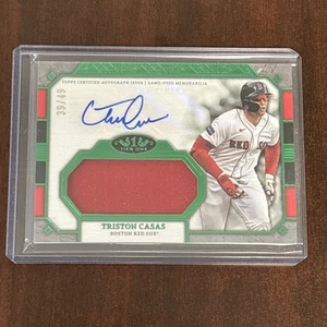 2024 Topps Tier One Relics Jumbo Green /49 Triston Casas #AT1JR-TC Auto - Picture 1 of 2