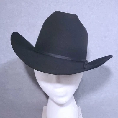SOMBRERO VAQUERO STETSON NEGRO 4X ALA 7 3 1/4" GANADERO PARA PASTORES MUY BONITO Foto 1 de 4