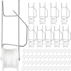 Greenhouse Trellising Kit,Tomato Hooks with String,10 PCS Plant Roller Hooks ... - Picture 1 of 7
