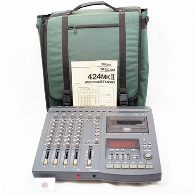 TASCAM 424 MKII Portastudio 4-Track Cassette Tape Recorder Mixer Tested Japan - Image 1 of 4