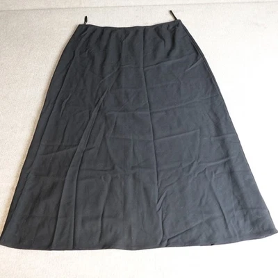 Eileen Fisher Womens Skirt XL Black Bias Wool Twill NEW - Image 1 of 4