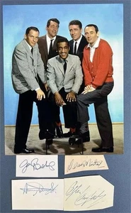 Rat Pack Cut Signatur Dean Martin, Sammy Davis Jr. Lawford, Bischof mit Echtheitszertifikat - Bild 1 von 4