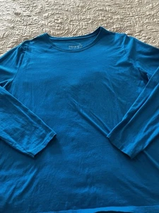 Camiseta para mujer Hanes manga larga azul XXL - Imagen 1 de 4