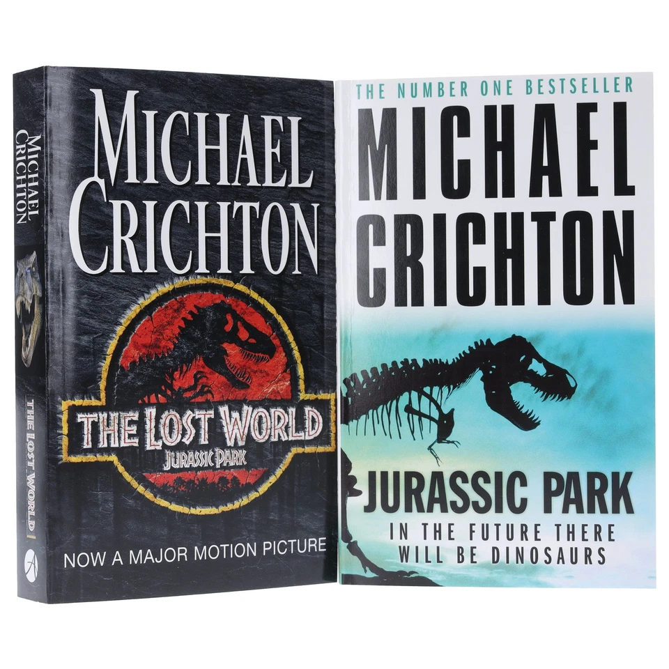 Jurassic Park & The Lost World 2 Books- Michael Crichton - Fiction - Paperback - Image 1 of 4
