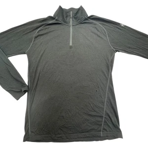 Smartwool Pullover Mens M Black Merino 150 Shirt 1/4 Zip Base Layer Wool FLAWS - Picture 1 of 16