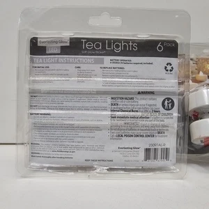 36 pcs Everlasting Glow Soft Glow Flicker LED Tealights, White, Battery Operated - Picture 1 of 3