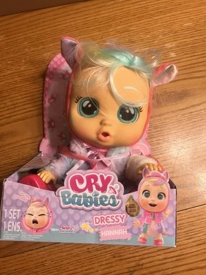 Muñeca bebé Hannah elegante Cry Babies de 12" con traje temático Pegaso Foto 1 de 4